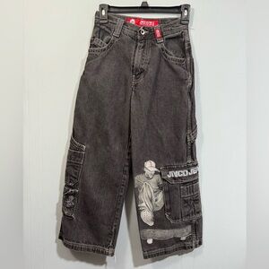 Boy/Young Mens JNCO Jeans, Size 10. Deadstock Y2K Skateboarder, Wide Leg, Black.